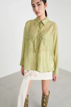 Blusa in organza - Verde