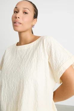 Blusa in popeline - Avorio