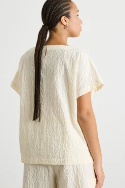Blusa in popeline - Avorio