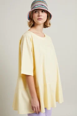 Blusa in popeline di cotone - Giallo
