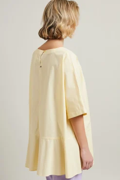 Blusa in popeline di cotone - Giallo