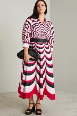 Blusa in popeline - Rosso Rosa Bianco