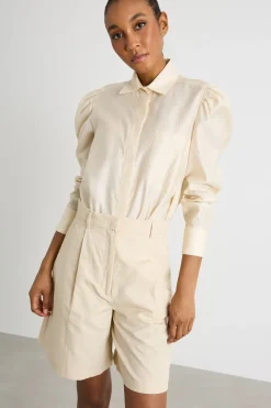 Blusa in raso - Avorio