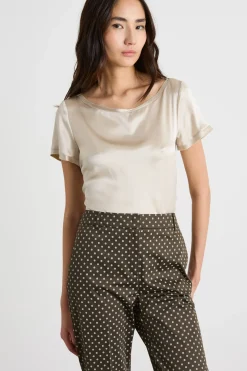 Blusa in raso - Avorio
