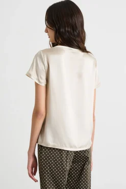 Blusa in raso - Avorio
