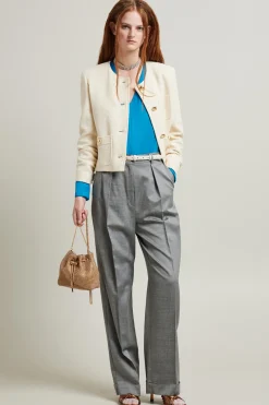 Blusa in raso - Azzurro