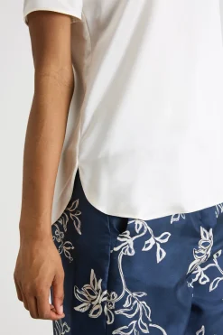 Blusa in raso - Bianco