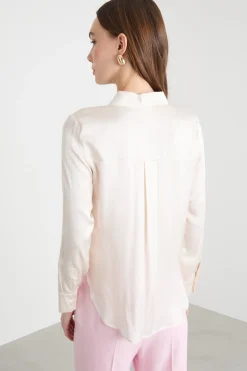Blusa in raso - Bianco