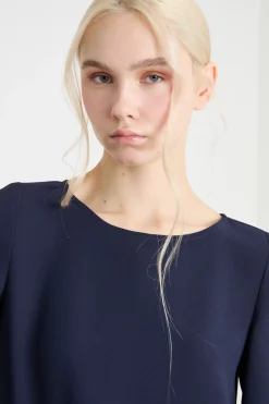Blusa in raso - Blu