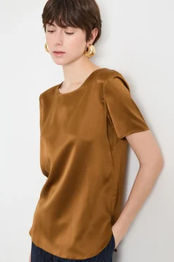 Blusa in raso - Bronzo