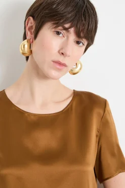 Blusa in raso - Bronzo