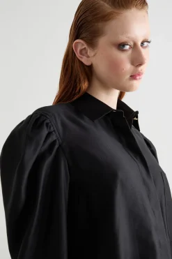 Blusa in raso - Nero
