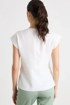 Blusa in raso opaco - Bianco