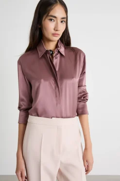 Blusa in raso - Rosa