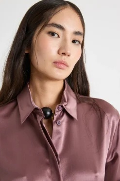 Blusa in raso - Rosa
