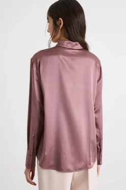 Blusa in raso - Rosa