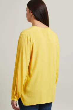 Blusa in viscosa - Giallo