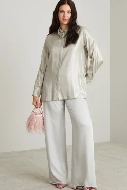 Blusa in viscosa - Grigio