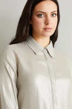 Blusa in viscosa - Grigio