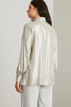 Blusa in viscosa - Grigio