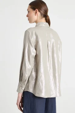 Blusa laminata - Grigio