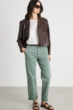 Blusa morbida in twill - Bianco