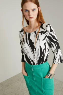 Blusa morbida - Nero Bianco