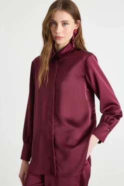 Blusa oversize - Bordeaux