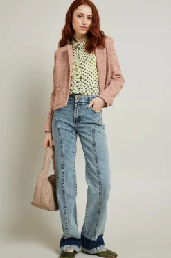 Blusa stampata - Avorio Verde