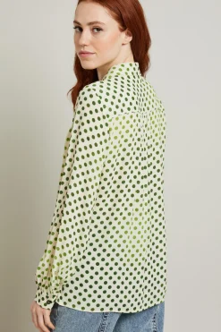 Blusa stampata - Avorio Verde