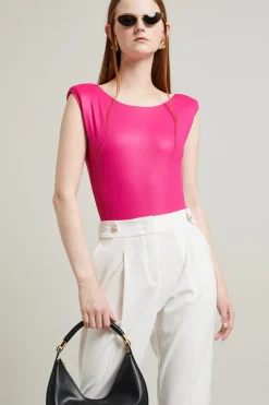 Body in jersey laminato - Fuxia