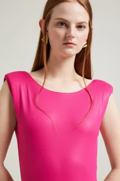 Body in jersey laminato - Fuxia
