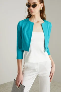 Bolero in faille - Azzurro