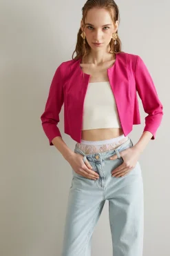Bolero in faille - Fucsia