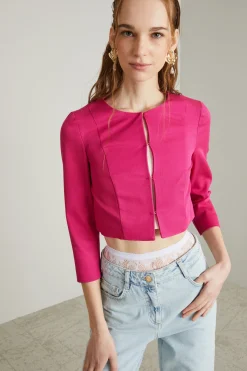 Bolero in faille - Fucsia