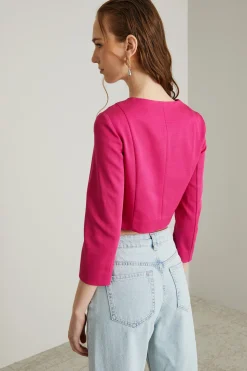 Bolero in faille - Fucsia