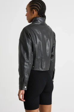 Bomber cropped - Nero
