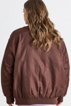 Bomber imbottito corto - Marrone