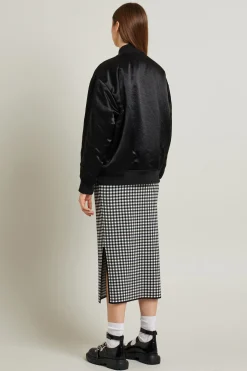 Bomber in raso tecnico - Nero