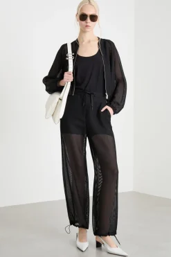 Bomber in rete tecnica - Nero
