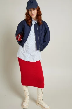 Bomber in tessuto tecnico - Blu