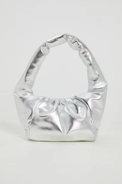 Borsa a spalla imbottita - Argento