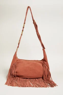 Borsa morbida con frange - Arancione Scuro