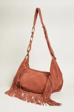Borsa morbida con frange - Arancione Scuro