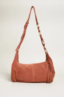 Borsa morbida con frange - Arancione Scuro