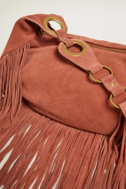 Borsa morbida con frange - Arancione Scuro