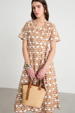 Borsa a tracolla in paglia - Beige