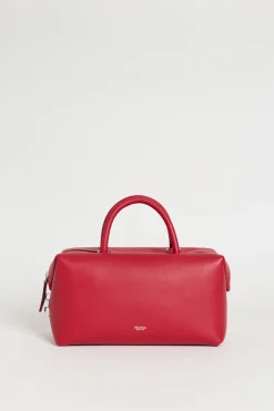 Borsa bauletto in pelle - Rosso