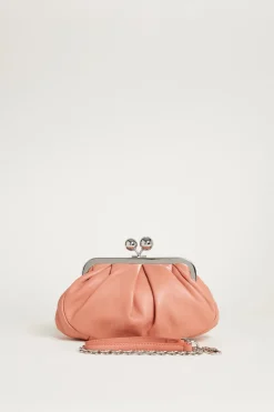 Borsa clutch mini in pelle - Rosa