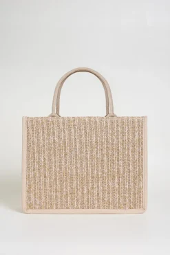 Borsa con motivi in rilievo - Beige